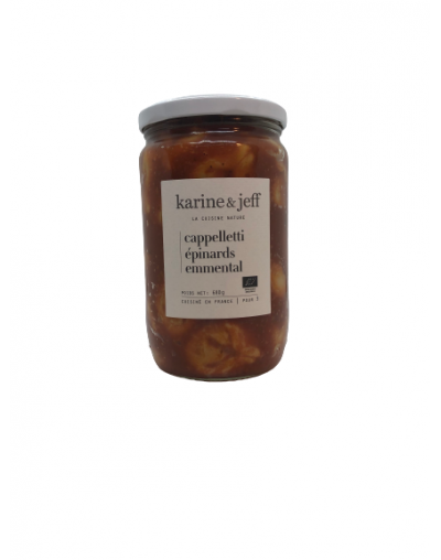 Cappelletti épinards emmental bio 680g - Karine & jeff Cappelletti épinards emmental bio 680g - Karine & jeff