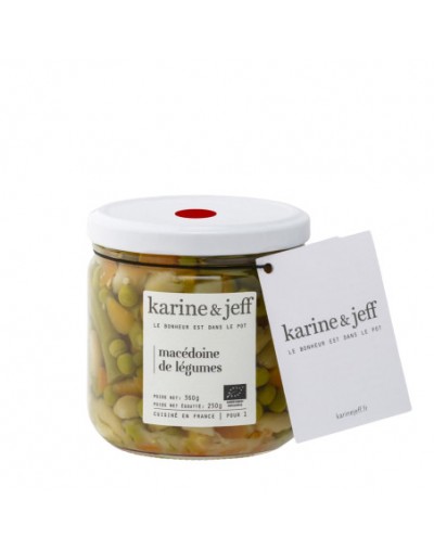 Macédoine de légumes bio 360g - Karine & jeff Macédoine de légumes bio 360g - Karine & jeff