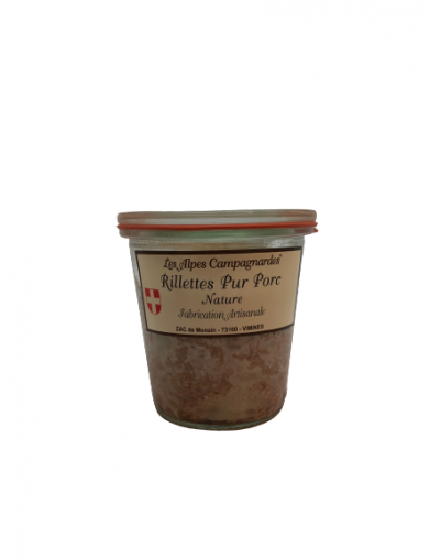Rillette artisanale pur porc nature 200g - Les Alpes campagnardes