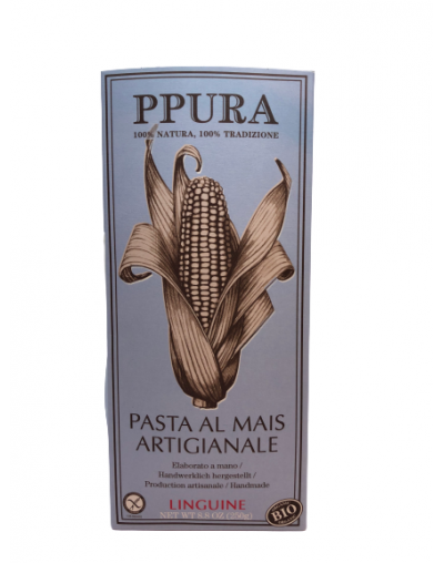 Pâtes artisanales bio " Linguine " au maïs 250g - Ppura Pâtes artisanales bio " Linguine " au maïs 250g - Ppura