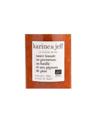 Sauce tomate au parmesan au basilic et aux pignons de pins 200g - Karine & jeff