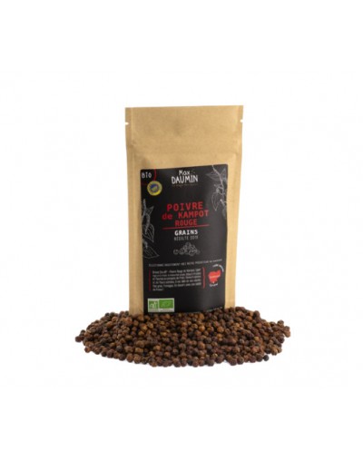 Poivre de Kampot rouge bio en grain 55g - Max DAUMIN Poivre de Kampot rouge bio en grain 55g - Max DAUMIN
