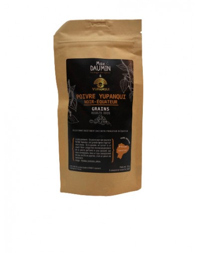 Poivre Yupanqui noir-équateur en grain 55g - Max Daumin