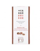 Chocolat au lait bio aux éclats de caramel et sel rose de l'Himalaya 100g - Carre Suisse