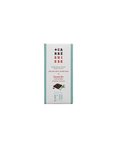 Chocolat noir aux extraits de Stévia 100% cacao 100g - Carré Suisse