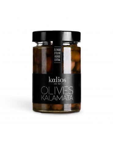 Olives Kalamata à l'huile d'olive extra-vierge - Kalios 310g Olives Kalamata à l'huile d'olive extra-vierge - Kalios 310g